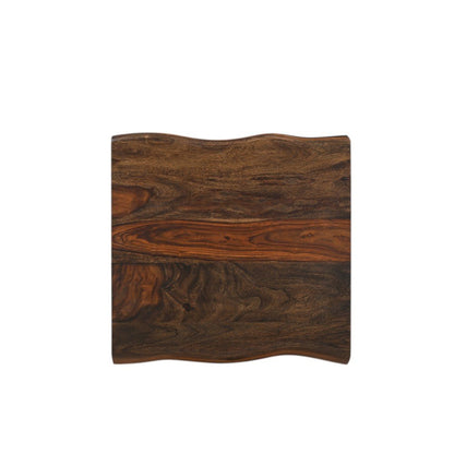 23" Dark Brown And Brown Wood Solid Wood Square End Table HomeRoots