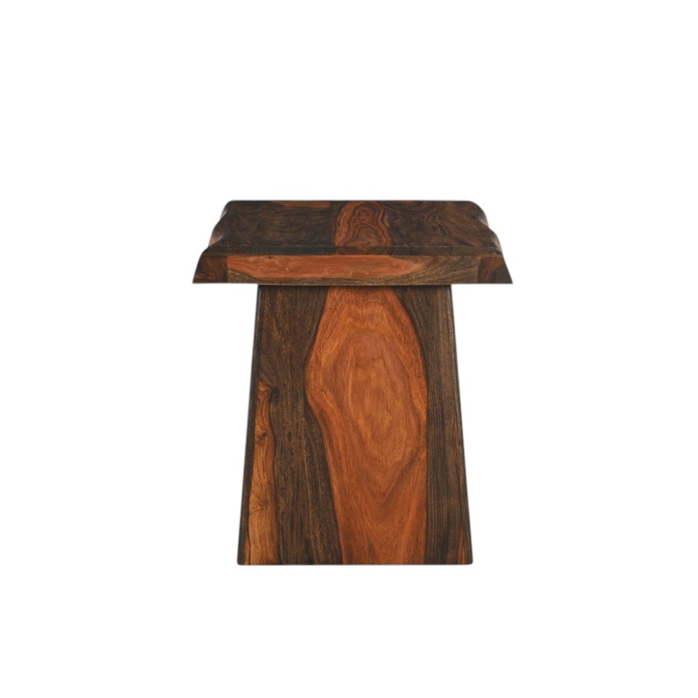 23" Dark Brown And Brown Wood Solid Wood Square End Table HomeRoots