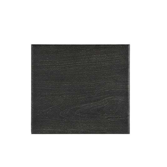 24" Black Distressed Solid Wood Square End Table HomeRoots