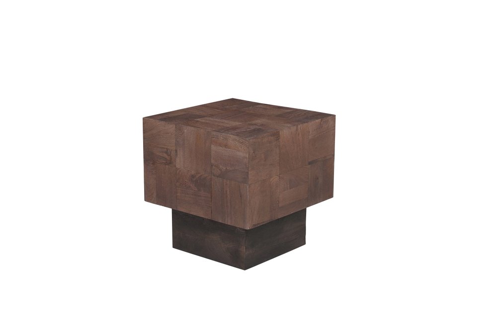 22" Black And Brown Solid Wood Square End Table HomeRoots