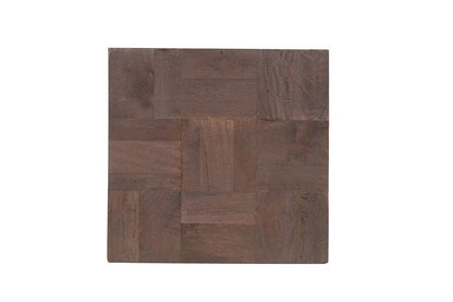 22" Black And Brown Solid Wood Square End Table HomeRoots