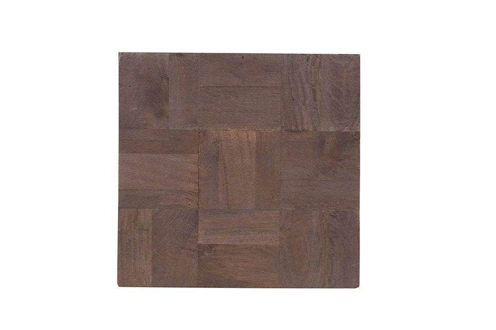 22" Black And Brown Solid Wood Square End Table HomeRoots