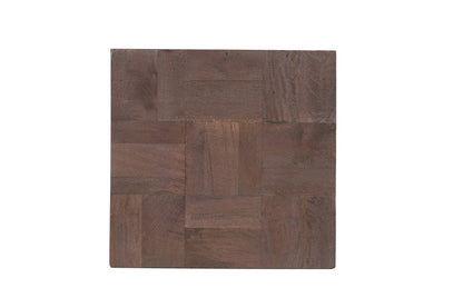 22" Black And Brown Solid Wood Square End Table HomeRoots