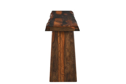 60" Dark Brown Solid Wood Frame Console Table HomeRoots