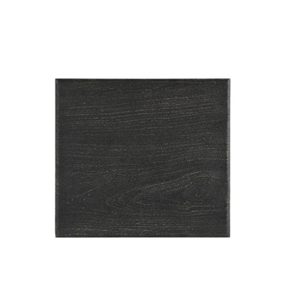 24" Black Distressed Solid Wood End Table HomeRoots