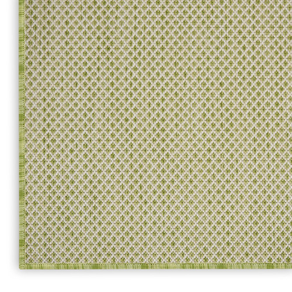 9' X 12' Green And Ivory Indoor Outdoor Area Rug HomeRoots