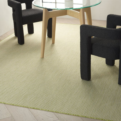 9' X 12' Green And Ivory Indoor Outdoor Area Rug HomeRoots
