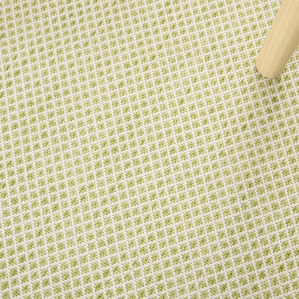 9' X 12' Green And Ivory Indoor Outdoor Area Rug HomeRoots