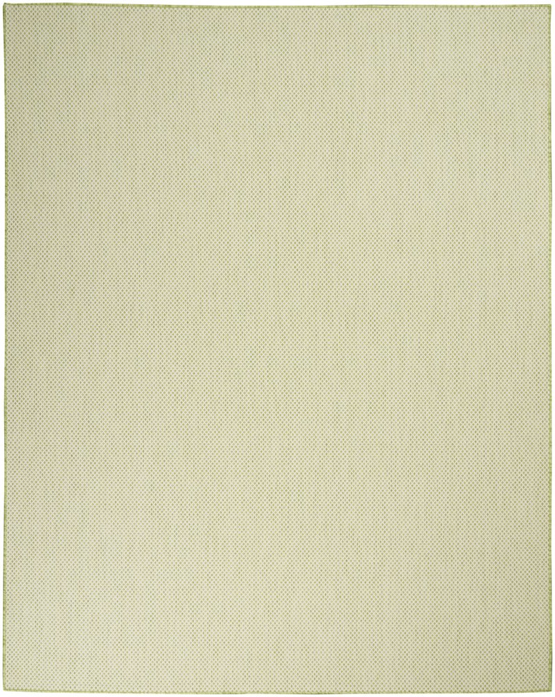 9' X 12' Green And Ivory Indoor Outdoor Area Rug — view 8