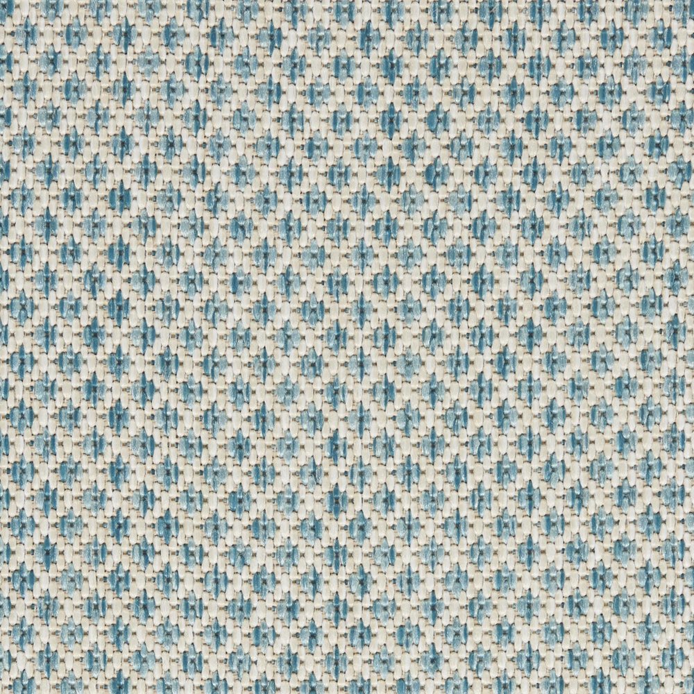 9' X 12' Aqua And Ivory Indoor Outdoor Area Rug — view 10