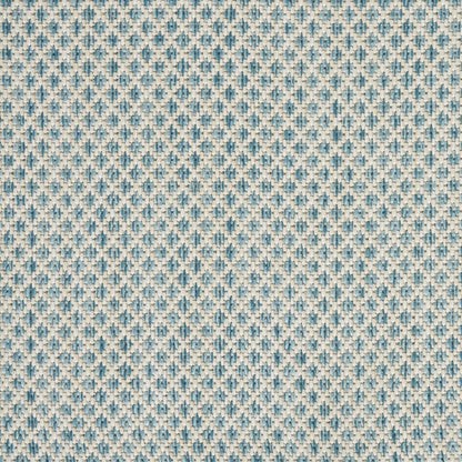 9' X 12' Aqua And Ivory Indoor Outdoor Area Rug HomeRoots