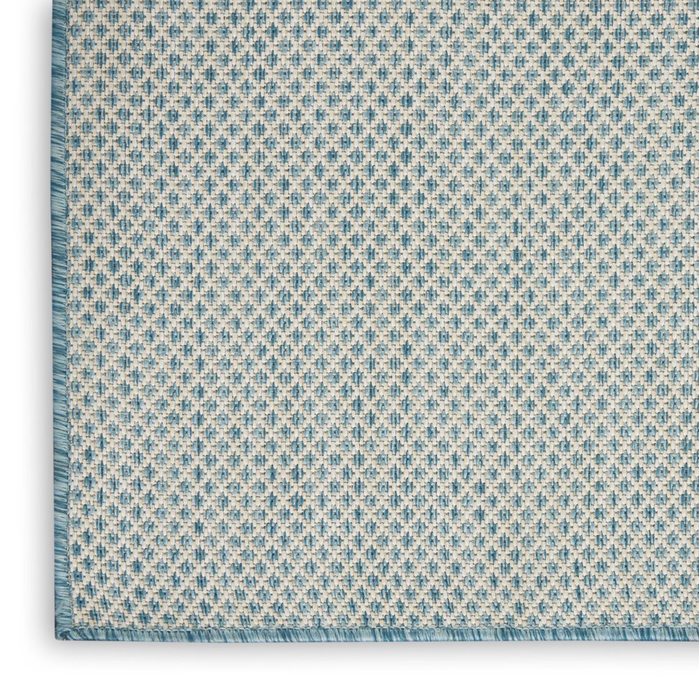 5' Blue Square Geometric Power Loom Area Rug — view 4