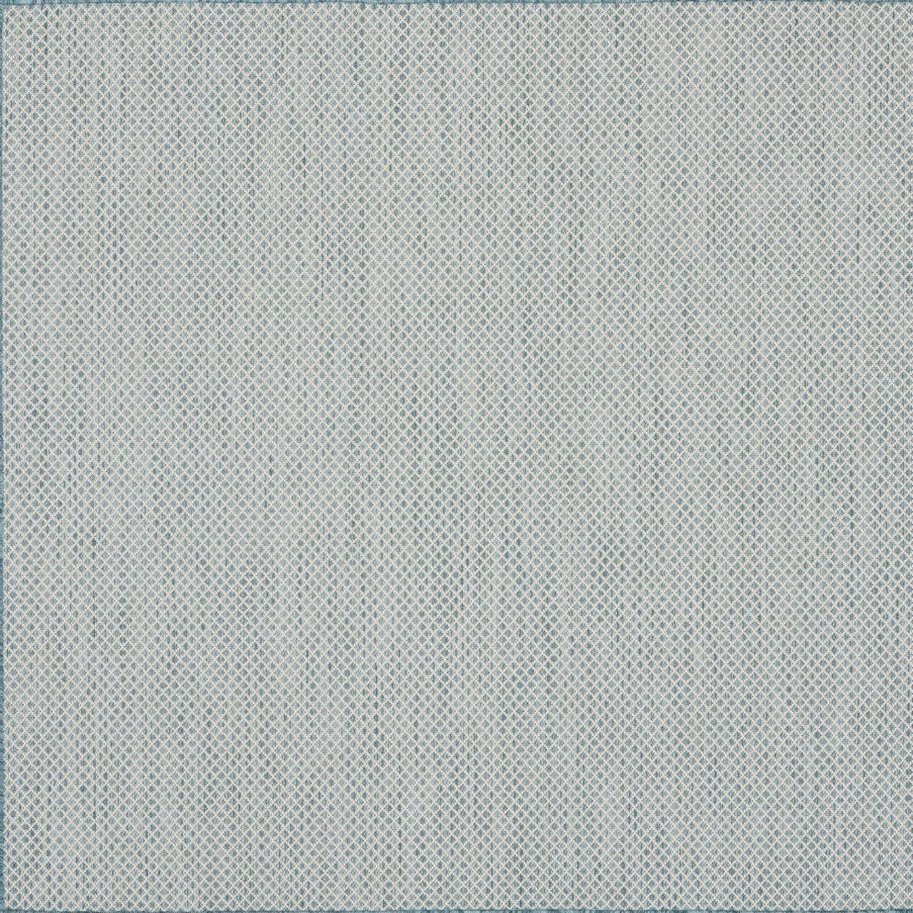 5' Blue Square Geometric Power Loom Area Rug — view 10