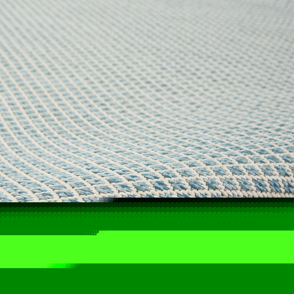 5' Blue Square Geometric Power Loom Area Rug — view 19