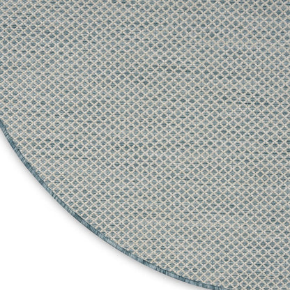 5' Blue Square Geometric Power Loom Area Rug HomeRoots