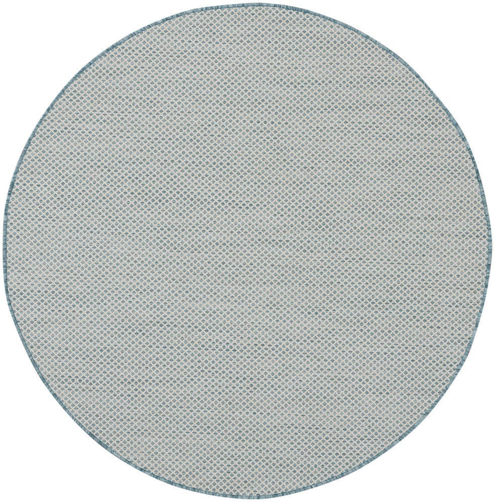 5' Blue Square Geometric Power Loom Area Rug — view 13