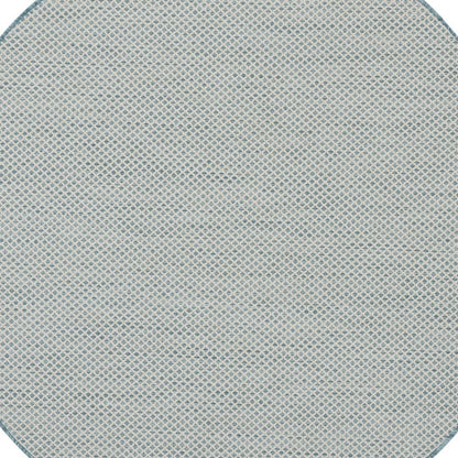 5' Blue Square Geometric Power Loom Area Rug HomeRoots