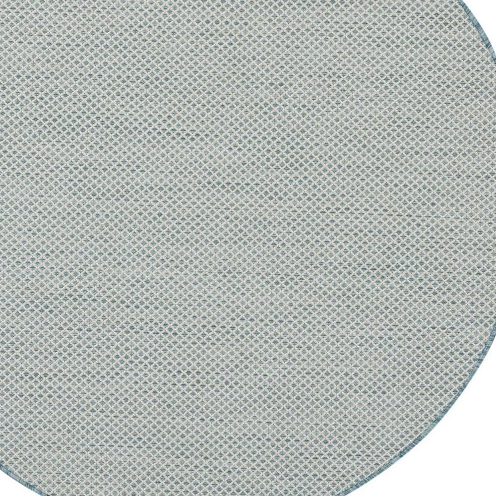 5' Blue Square Geometric Power Loom Area Rug — view 25
