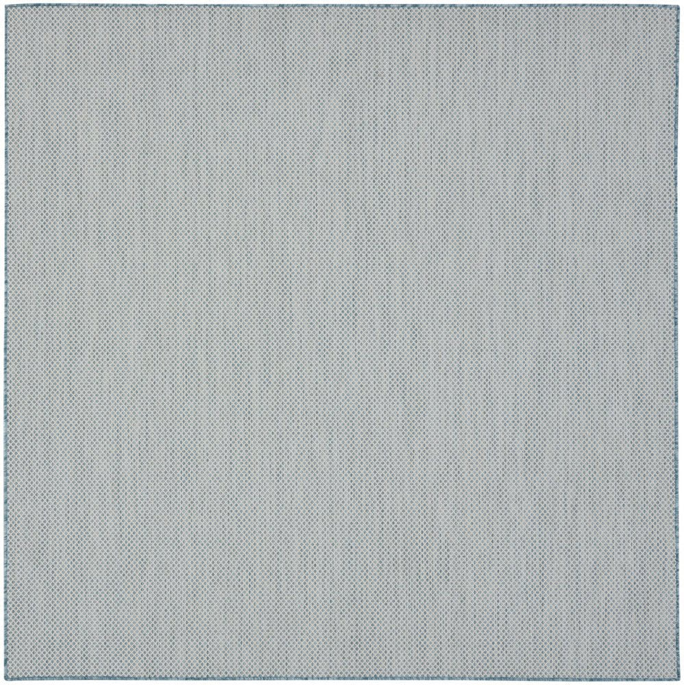 5' Blue Square Geometric Power Loom Area Rug — view 35