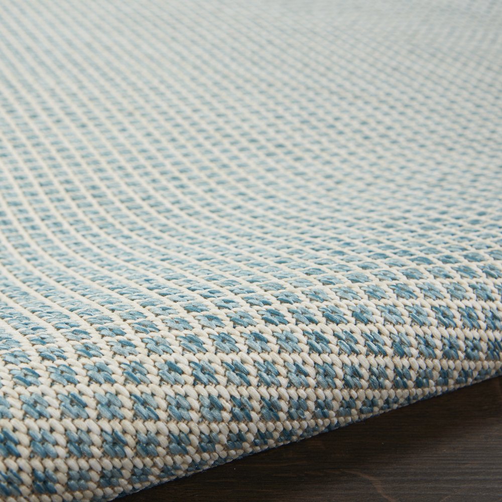 5' Blue Square Geometric Power Loom Area Rug — view 53