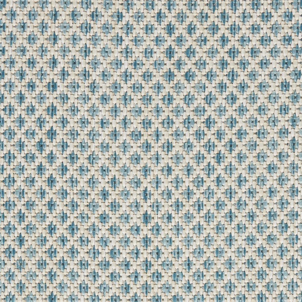 5' Blue Square Geometric Power Loom Area Rug HomeRoots