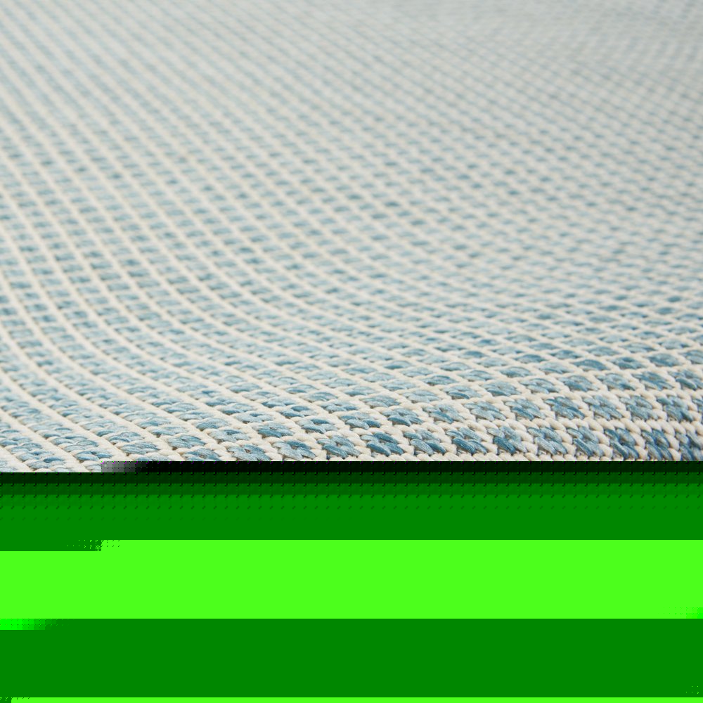 5' Blue Square Geometric Power Loom Area Rug — view 76