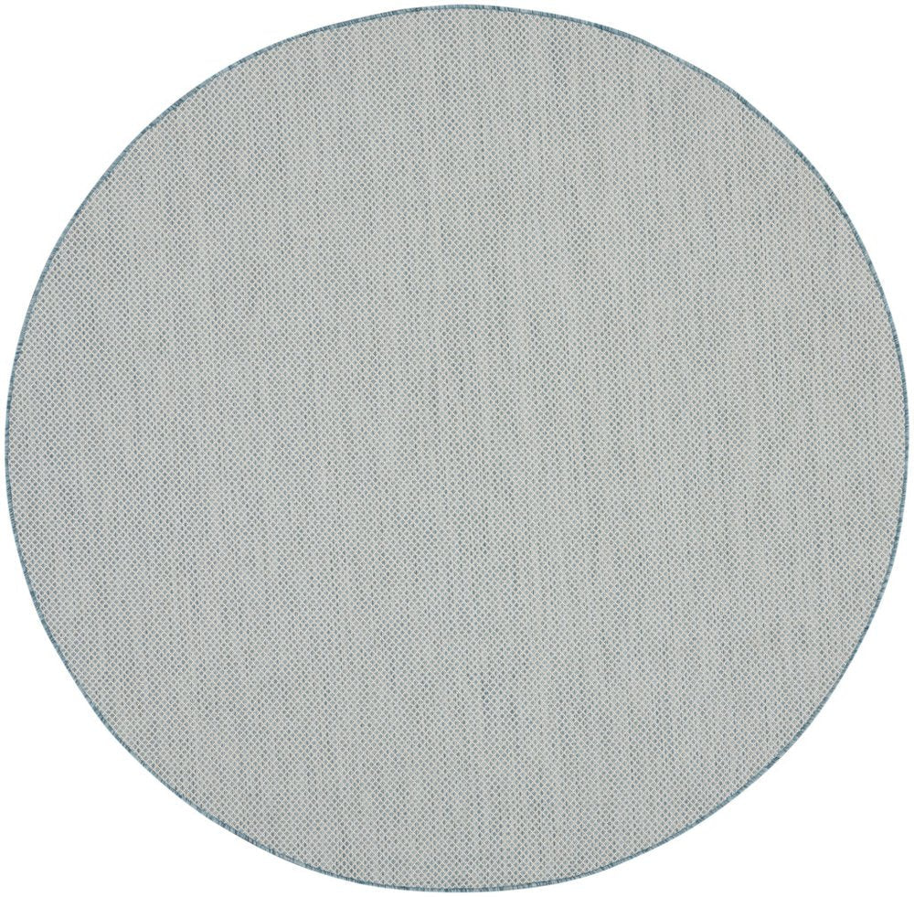 5' Blue Square Geometric Power Loom Area Rug — view 56