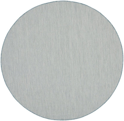 5' Blue Square Geometric Power Loom Area Rug HomeRoots