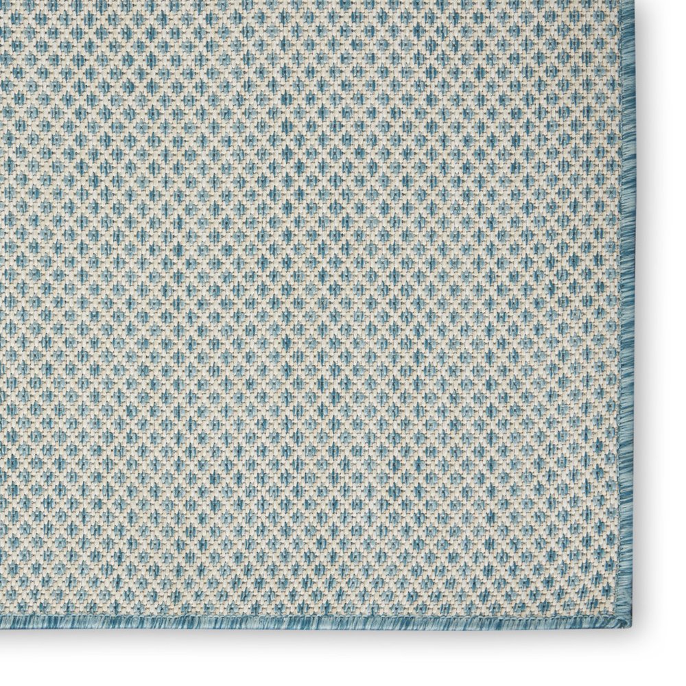 5' Blue Square Geometric Power Loom Area Rug — view 82