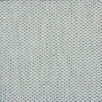 5' Blue Square Geometric Power Loom Area Rug HomeRoots