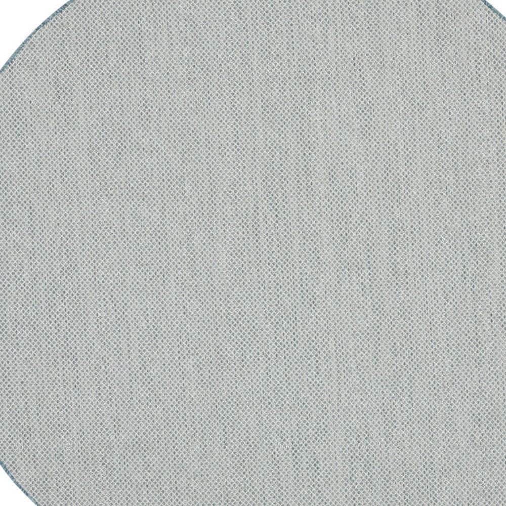 5' Blue Square Geometric Power Loom Area Rug — view 125