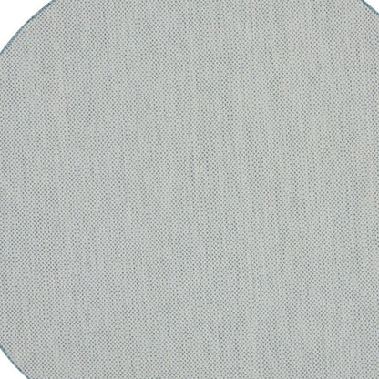 5' Blue Square Geometric Power Loom Area Rug HomeRoots