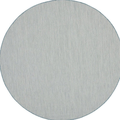 5' Blue Square Geometric Power Loom Area Rug HomeRoots