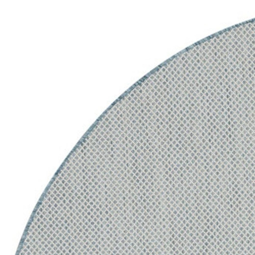 5' Blue Square Geometric Power Loom Area Rug — view 119