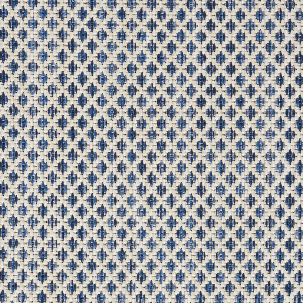 8' Blue and Ivory Indoor Outdoor Area Rug — view 10