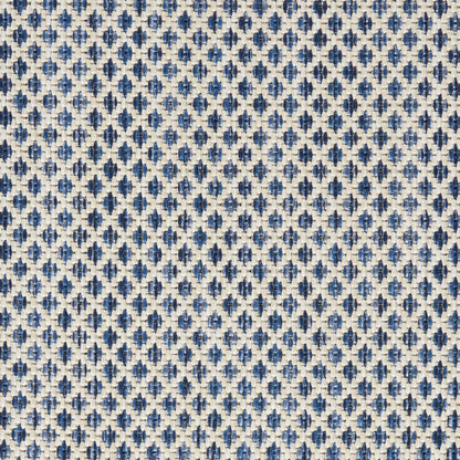 8' Blue and Ivory Indoor Outdoor Area Rug