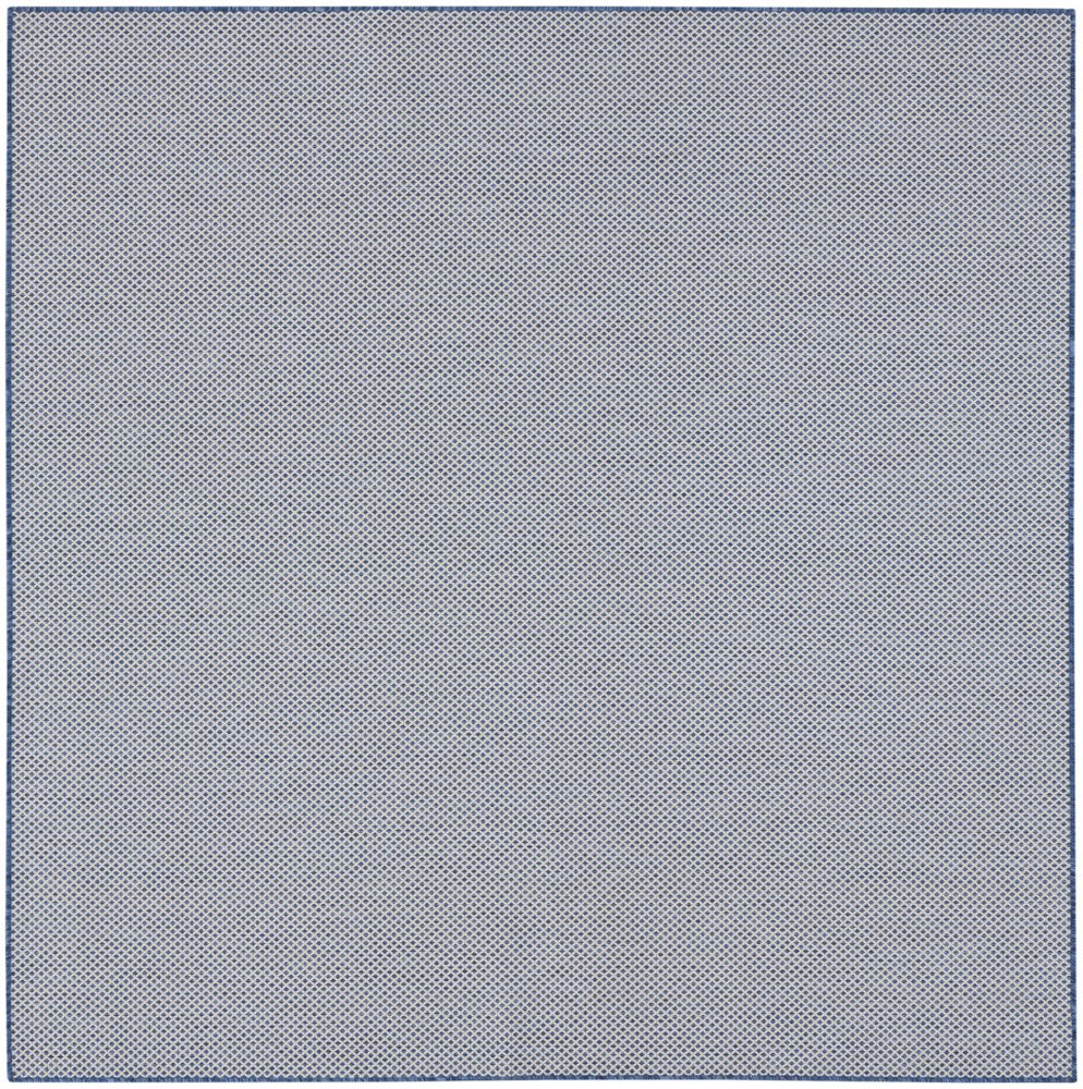 8' Blue and Ivory Indoor Outdoor Area Rug