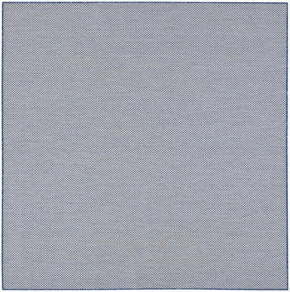8' Blue and Ivory Indoor Outdoor Area Rug HomeRoots