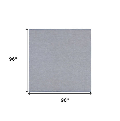 8' Blue and Ivory Indoor Outdoor Area Rug HomeRoots