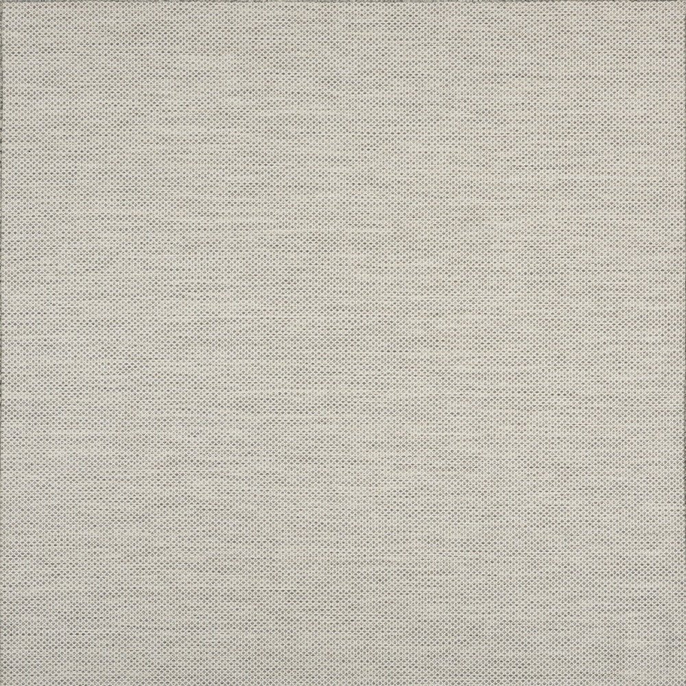 8' Silver Square Geometric Power Loom Area Rug HomeRoots