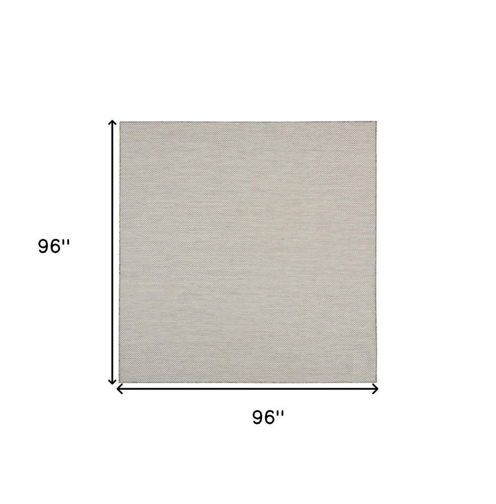 8' Silver Square Geometric Power Loom Area Rug — view 1