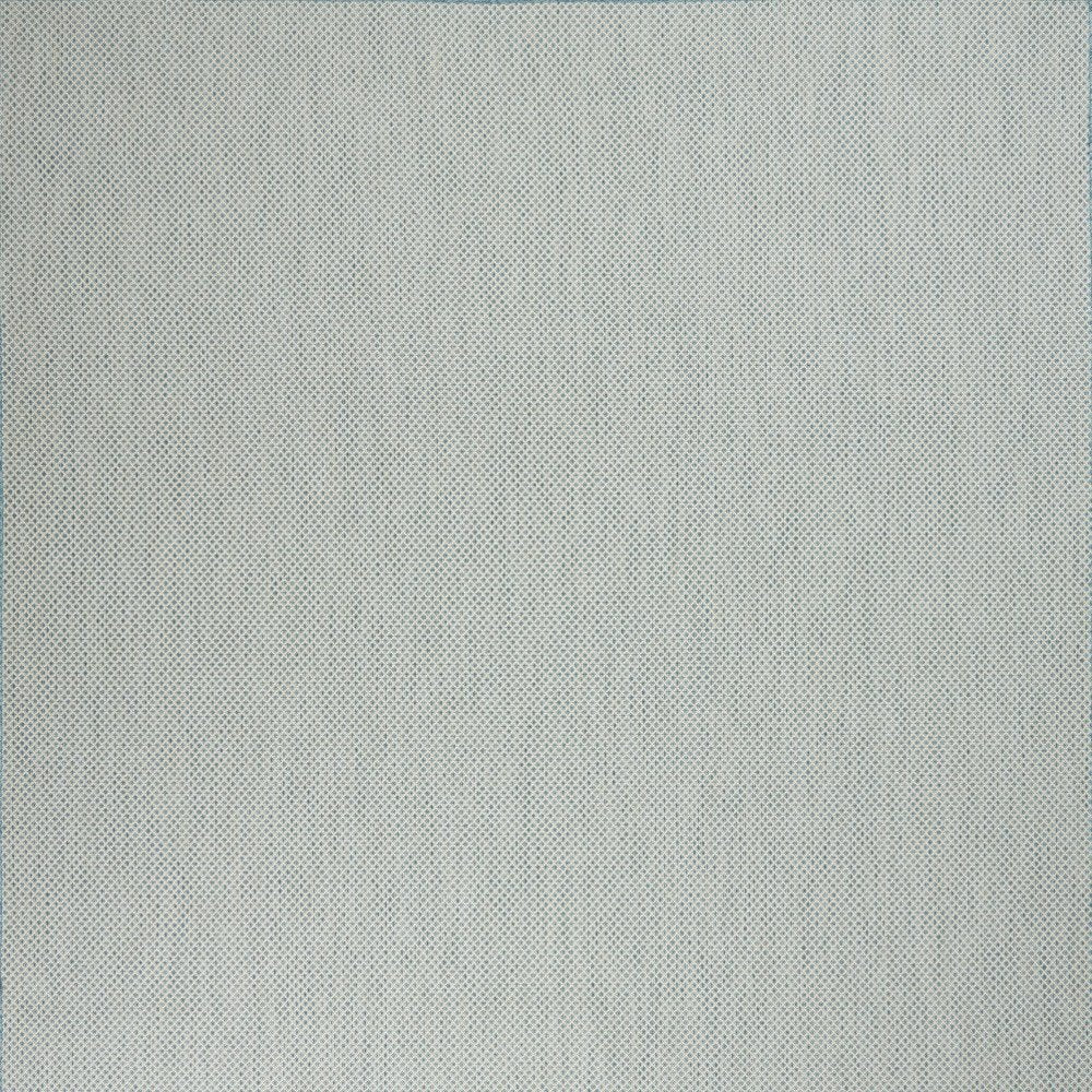 7' X 10' Aqua And Ivory Indoor Outdoor Area Rug — view 3