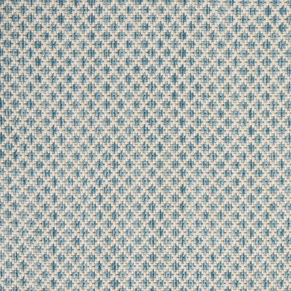 8' X 10' Aqua And Ivory Indoor Outdoor Area Rug — view 2