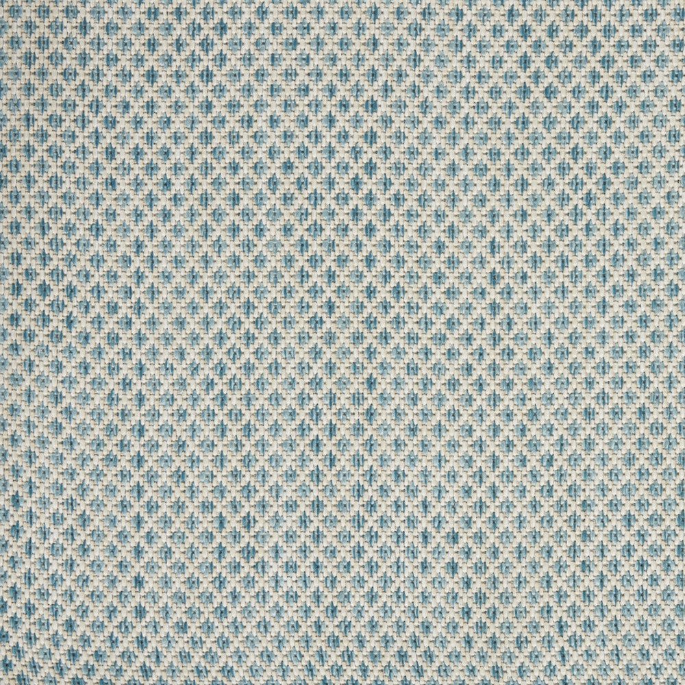 8' X 10' Aqua And Ivory Indoor Outdoor Area Rug HomeRoots