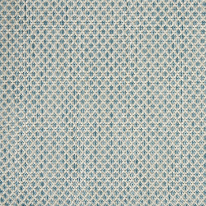 8' X 10' Aqua And Ivory Indoor Outdoor Area Rug HomeRoots