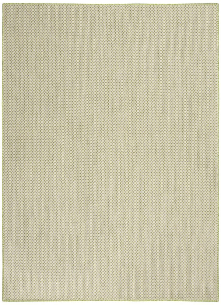 5' X 7' Green and Ivory Indoor Outdoor Area Rug — view 6