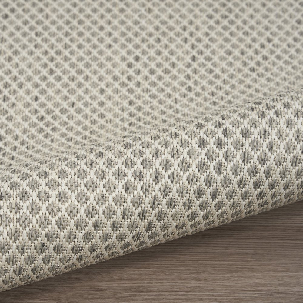 7' X 10' Ivory And Silver Indoor Outdoor Area Rug — view 4