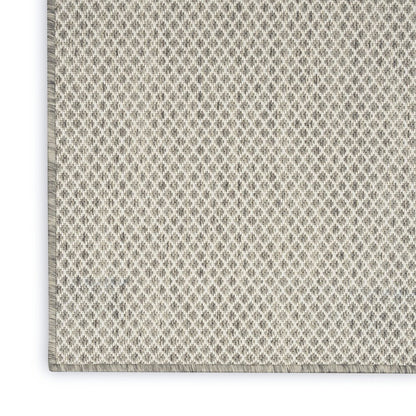 7' X 10' Ivory And Silver Indoor Outdoor Area Rug HomeRoots