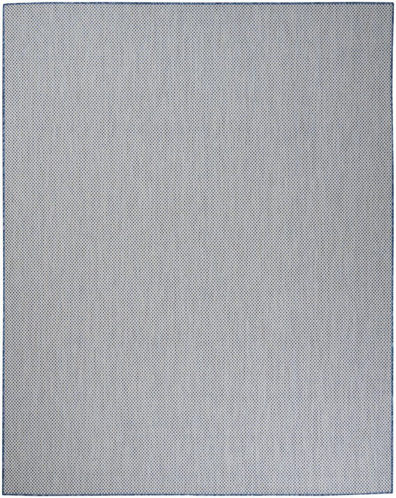 7' X 10' Blue And Ivory Indoor Outdoor Area Rug — view 3