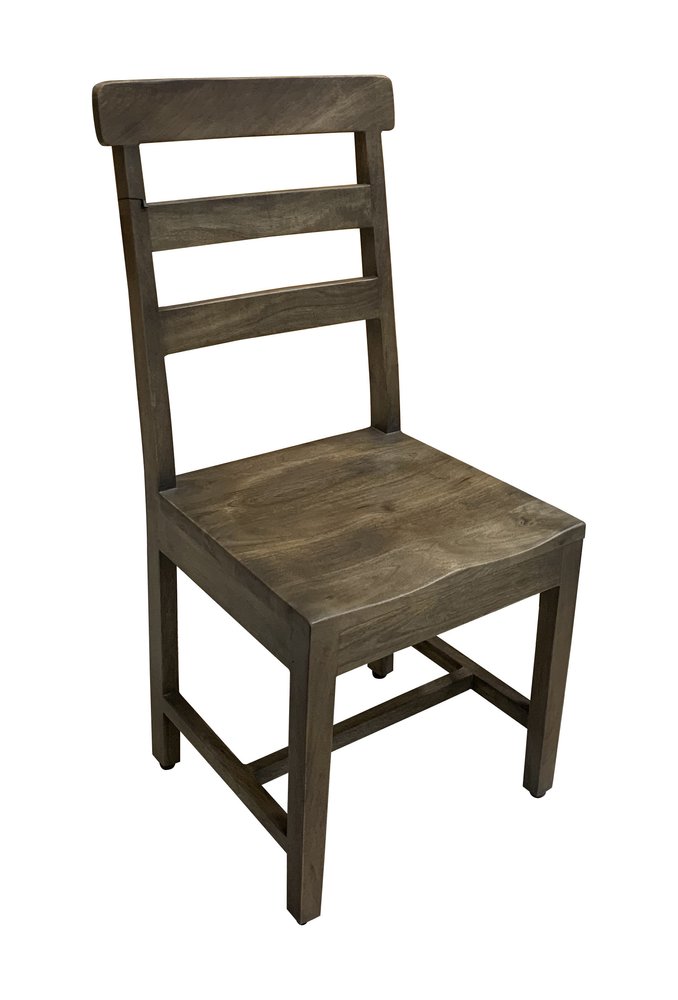 Set of Two Dark Brown Wood Ladder Back Dining Side Chairs HomeRoots